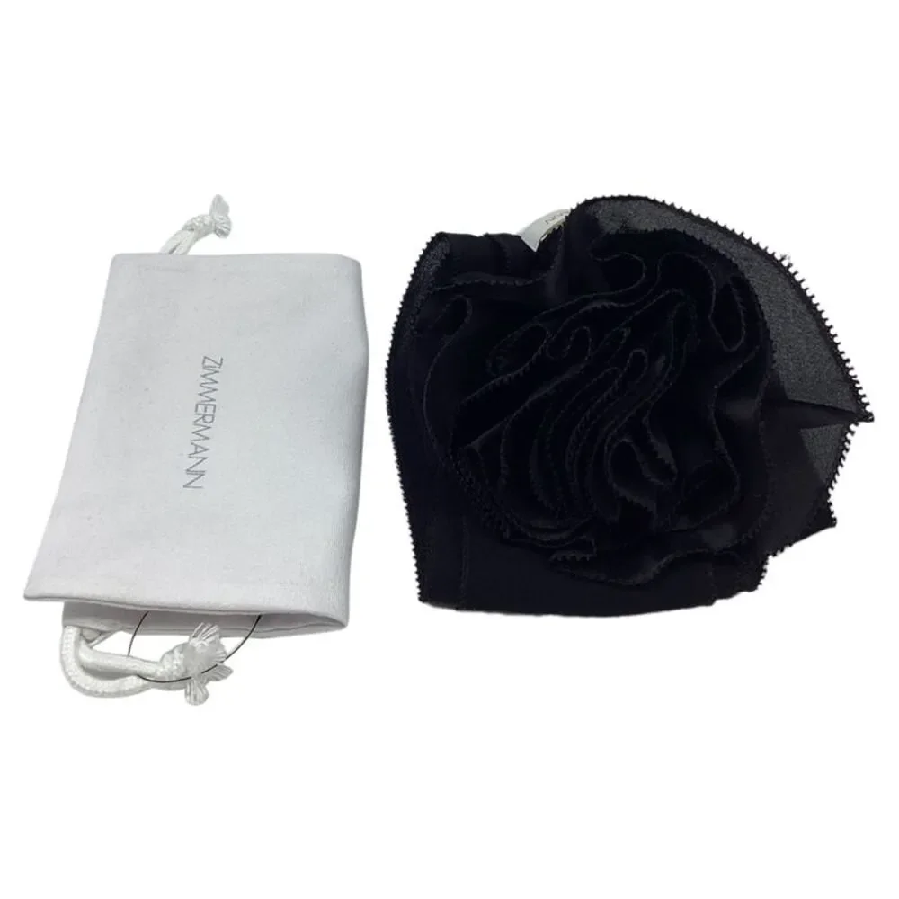 Zimmermann Flower Neck Scarf in Black Viscose